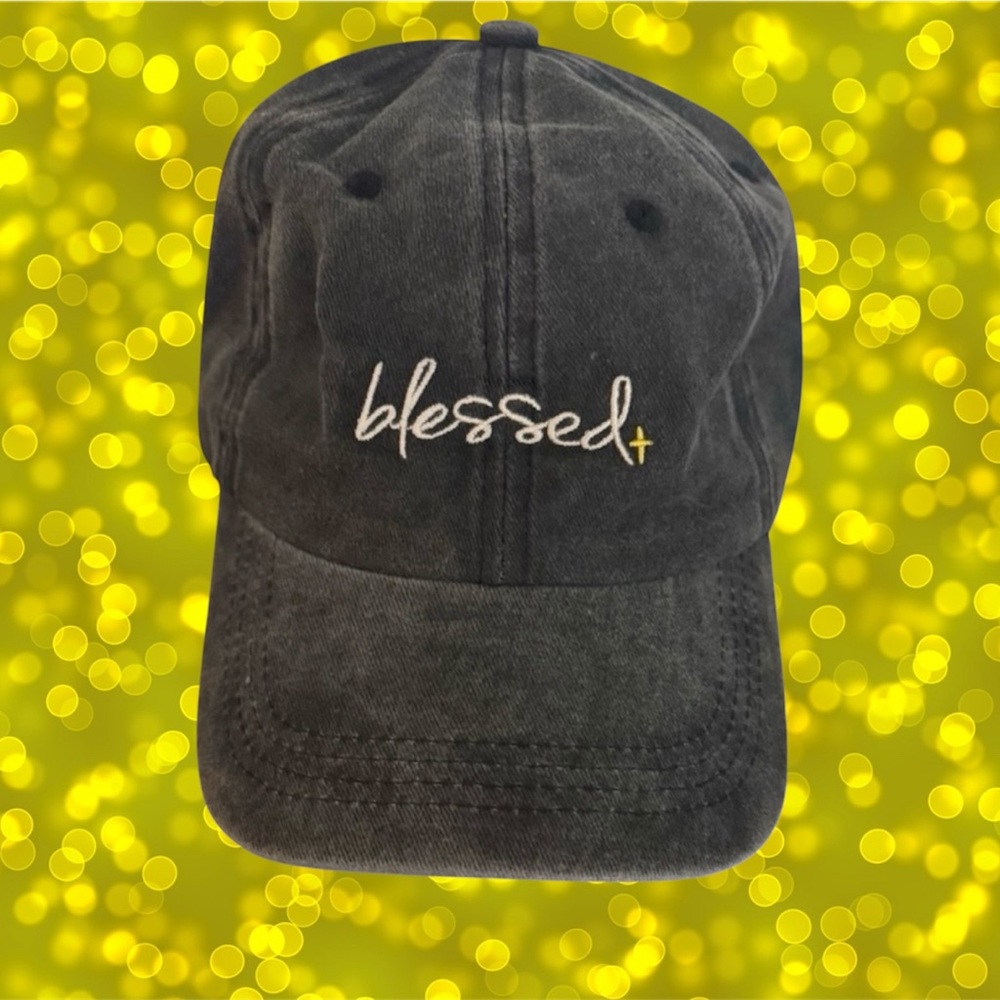 'Blessed' Embroidered Cap